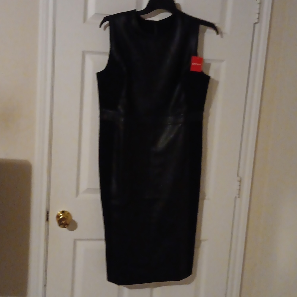 New Spanx leather like fitted dress.